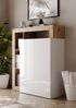 Home affaire Sekretär Hamburg Breite 108 cm, Höhe 126 cm, 2 Türen, PC-Schrank, Home-Office, dekorativer Rahmen, Tastaturauszug, Stauraum, Multifunktional Bild 4
