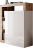 Home affaire Sekretär Hamburg Breite 108 cm, Höhe 126 cm, 2 Türen, PC-Schrank, Home-Office, dekorativer Rahmen, Tastaturauszug, Stauraum, Multifunktional Bild 3
