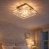 LED Deckenleuchte, Chrom, Glas satiniert, quadratisch Bild 2
