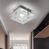 LED Deckenleuchte, Chrom, Glas satiniert, quadratisch Bild 5