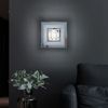 LED Deckenleuchte, Chrom, Glas satiniert, quadratisch Bild 4