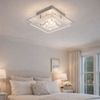 LED Deckenleuchte, Chrom, Glas satiniert, quadratisch Bild 3