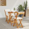 vidaXL Garten Essgruppe mit Kissen 3 pcs Öl-Natur Massivholz Akazie 4105501 Bild 4