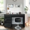 Schminktisch Sherry Anthrazit 120 cm mit LED-Spiegel und Hocker Vicco Bild 5