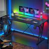 Klyvvo Schreibtisch Gaming Schreibtisch, Computertisch mit RGB LED Beleuchtung (1-St), Computer Tisch Gamingtisch Bild 2