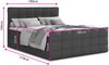 Boxspringbett Best Lux mit Fußteil, 2 Bettkästen, Bonell-Matratze und Topper, Polsterbett (Pink (Inari 52), 180 x 200 cm) Bild 4