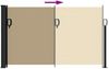 Seitenmarkise Ausziehbar, Balkon Sichtschutz Beige 117x300 cm Bild 5