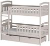 Kids Collective Etagenbett Hochbett Kinderbett 90x200 umbaubar in zwei Einzelbetten (Modell 2025), 200x90 mit 2 Schubladen Lattenrost Rausfallschutz 2 Matratzen Kaschmir Bild 2
