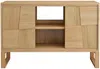 Vente-unique - MATARAM Waschbeckenmöbel Holz, Platte Beige - B 50 cm x H 80 cm x L 120 cm Bild 2