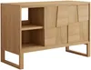 Vente-unique - MATARAM Waschbeckenmöbel Holz, Platte Beige - B 50 cm x H 80 cm x L 120 cm Bild 4