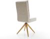 Drehstuhl Pela-Flex Webstoff Soft Beige Holzgestell kantig Natur 180° drehbar Taschenfederkern Bild 5