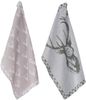 PAD Geschirrtuch DEER, (Set, 2-tlg), 100% Baumwolle, 50x70 cm, Motiv Hirsch Bild 2