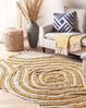 Teppich Baumwolle beige gelb 140 x 200 cm abstraktes Muster BINGOL Bild 3
