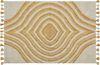 Teppich Baumwolle beige gelb 140 x 200 cm abstraktes Muster BINGOL Bild 4
