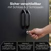 STEELSØN 'Menkent' Outdoor Metallschrank, Doppeltür mit Schloss, schwarz, 170x80x45 cm, mit 6 Einlegeböden, 8 höhenverstellbare Fächer Bild 5