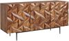 Sideboard 144x72x47cm Sheesham Massivholz Metall 3 Türen Modern Wohnzimmer Bild 2