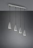 Pendelleuchte FARIN Silber 4 flammig Metall Lampenschirme Ø8cm, Breite 58cm Bild 3