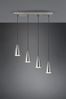 Pendelleuchte FARIN Silber 4 flammig Metall Lampenschirme Ø8cm, Breite 58cm Bild 4