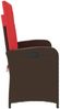 vidaXL Gartenbank Verstellbar mit Kissen Braun Poly Rattan 368222 Bild 4