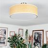 hofstein Deckenleuchte Deckenlampe aus Metall/Jute/Stoff/Kunststoff in Naturfarben/Weiß, Deckenleuchte im modernen Boho-Design, Ø 40 cm, E27 Bild 2