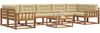 vidaXL Outdoor-Sofagarnitur mit Kissen 8 pcs Natur und Beige 3367331 Bild 3