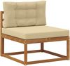 vidaXL Outdoor-Sofagarnitur mit Kissen 8 pcs Natur und Beige 3367331 Bild 4