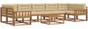 vidaXL Outdoor-Sofagarnitur mit Kissen 8 pcs Natur und Beige 3367331 Bild 2
