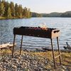 BIG-PAN Grillbesteck-Set Klappbar Mangal für 14 Spieße 90 cm Grillfächer Bild 2