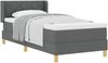 vidaXL Boxspringbett mit Matratze Dunkelgrau 200 x 90 cm Stoff 3341336 Bild 2