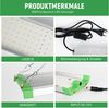 Rosnek Pflanzenlampe Vollspektrum LED Pflanzenlampe, dimmbar, hohe Helligkeit, 226 LEDs, LED fest integriert, Für Hydroponik, Gewächshaus & Indoor Growing, 2er-Set mit 1 Stecker Bild 4