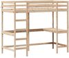 vidaXL Hochbett mit Schreibtisch 100x200 cm Massivholz Kiefer 842846 Bild 3