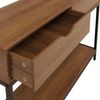 Konsolentisch HWC-O76, Telefontisch Beistelltisch Ablagetisch, Schubladen Ablage Industrial 76x109x30cm ~ braun Bild 5