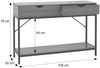 Konsolentisch HWC-O76, Telefontisch Beistelltisch Ablagetisch, Schubladen Ablage Industrial 76x109x30cm ~ braun Bild 3
