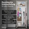 Bellamio 'Lurio' Mehrzweckschrank, weiß mit schwarzem Griff, 176x33x60 cm, Besenschrank mit Staubsaugerfach Bild 3