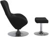 vidaXL Eierstuhl mit Fußhocker Schwarz Samt 42002750 Bild 5
