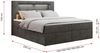Boxspringbett - Polsterbett mit LED Kopfteil - GOLD-5 - 160x200cm - Dunkelgrau Velours - H3 Bild 5