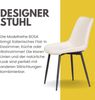 Albatros BOSA Samtstuhl Beige – 2er-Set Esszimmerstühle im modernen Retro-Design, gepolstert & ergonomisch, DEKRA-geprüft, pflegeleichter Bezug Bild 4