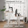 HOMAVO höhenverstellbarer Schreibtisch 60×140 cm, mit Memory- und Anti-Kollisionsfunktion, Höhe 70–117 cm, Natur Bild 3