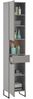 Hochschrank >Denver< 2 Türen, 1 Schublade, grau / evoke eiche Dekor - 38x195x32cm (BxHxT) Bild 2