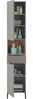 Hochschrank >Denver< 2 Türen, 1 Schublade, grau / evoke eiche Dekor - 38x195x32cm (BxHxT) Bild 3