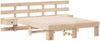 vidaXL Bettrahmen mit Kopfteil Braun 120 x 190 cm Massives Kiefernholz 3385700 Bild 4
