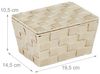 Relaxdays 3 x Aufbewahrungskorb mit Deckel beige Bild 5