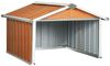 vidaXL Mähroboter Garage, Verzinkter Stahl, 92 x 97 x 63 cm, Braun Bild 2