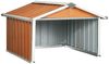 vidaXL Mähroboter Garage, Verzinkter Stahl, 92 x 97 x 63 cm, Braun Bild 4