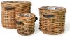 Dickes CL Rattan Pflanzkorb CESTINO natural ca.D50cm Ledergriffe Korb Handarbeit Bild 2