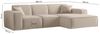 Ecksofa Designersofa CELES PREMIUM in Stoff Artico Creme Ottomane Rechts Bild 2