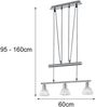 Stilvolle 18 Watt LED Hängeleuchte in Nickel matt Bild 4