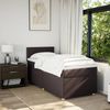 vidaXL Boxspringbett mit Matratze Dunkelbraun 100x200 cm Stoff 3288887 Bild 4