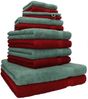 Betz Handtuch Set 12-tlg. Handtuch Set PREMIUM Farbe rubinrot/tannengrün, 100% Baumwolle, (12-tlg) Bild 4