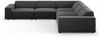 Micadoni Symmetrisches Ecksofa Jodie 6-Sitzer Samtstoff Grau Bild 2